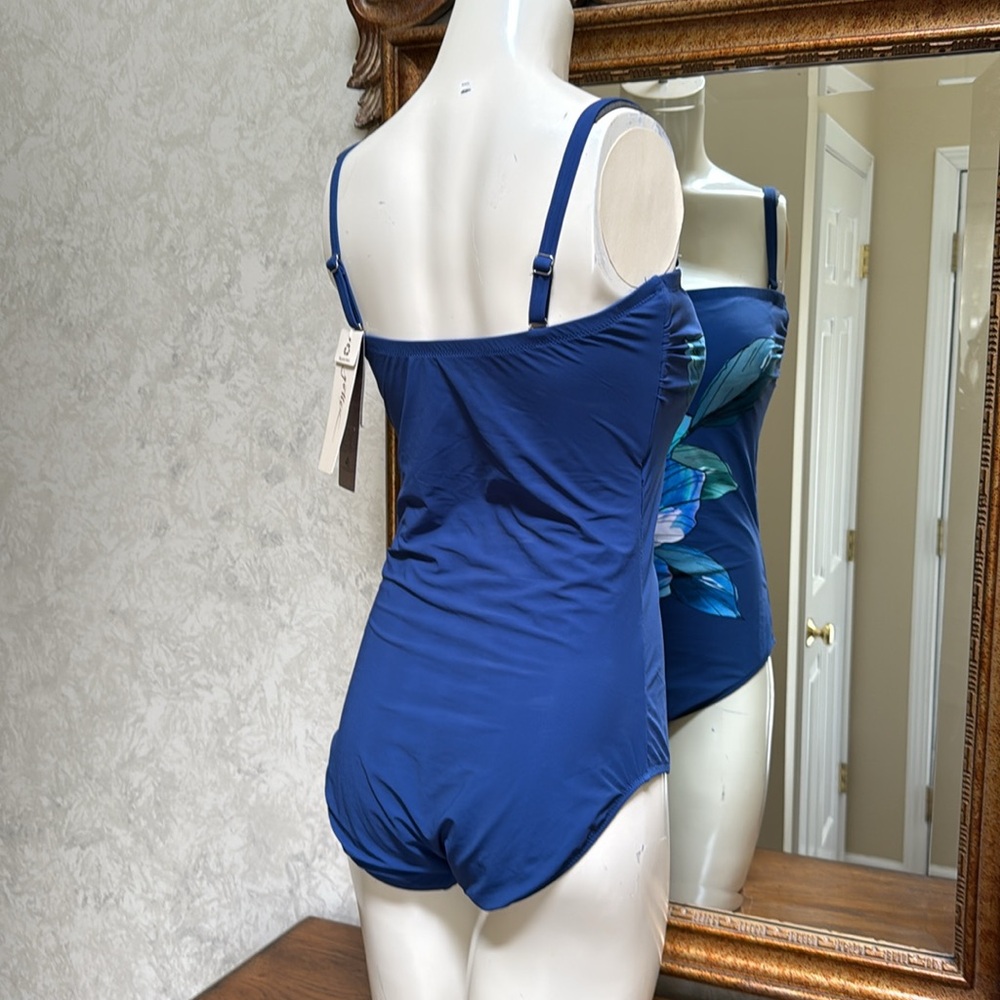 New Gottex Floral Women’s One Piece Swimsuit. Size 12. - Picture 2 of 13